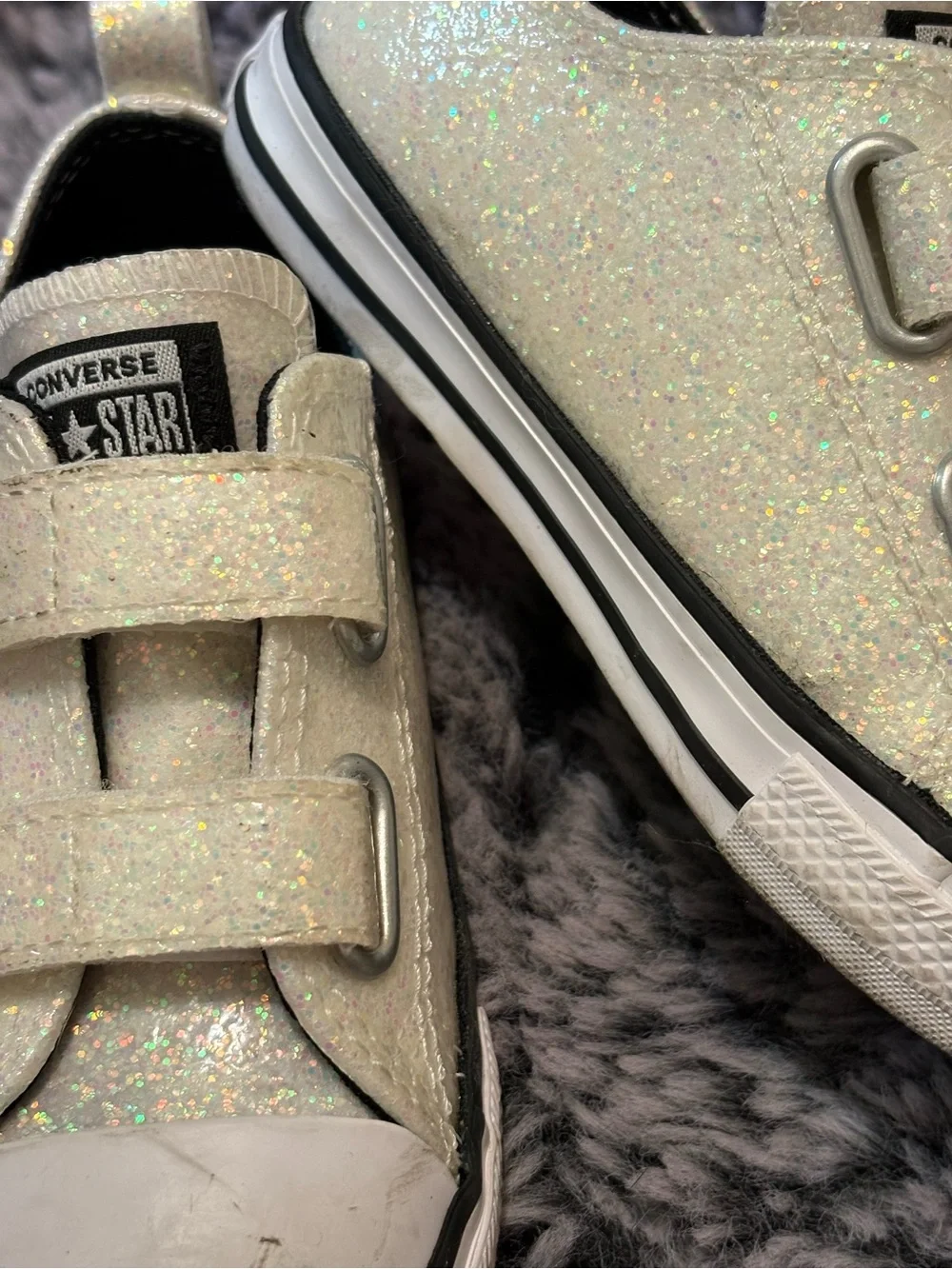 Converse Kids Glitter Low Top Sneakers